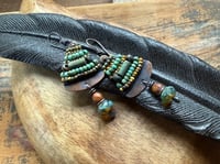 Image 15 of Alegria Alegria in earthy color beaded earrings/ n30