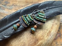 Image 16 of Alegria Alegria in earthy color beaded earrings/ n30