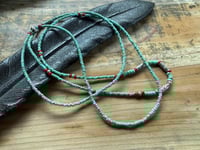 Image 6 of Seed beads and sterling silver necklace / n89