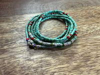 Image 2 of Seed beads and sterling silver necklace / n89