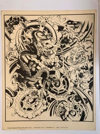 Image 1 of 1982 Spider Webb production flash sheet dragon/tiger 11x14