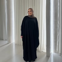 Image 1 of Black batwing abaya