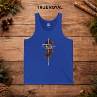 Image 3 of Faith Cross Rose Tank Top — Christian Floral Faith Tank