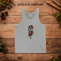 Image 7 of Faith Cross Rose Tank Top — Christian Floral Faith Tank