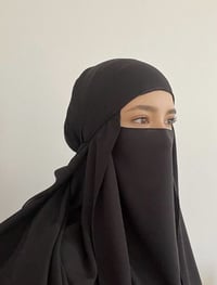 Black half niqab