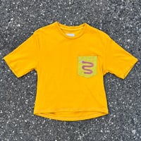 Image 1 of XS Snake Pocket Top in Mustard