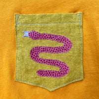 Image 2 of XS Snake Pocket Top in Mustard