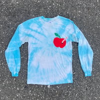 Image 1 of S Wormy Apple Tie Dye Top in Aqua