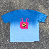 Image 1 of 4XL Grocery Bag Top in Dip Dye Blue