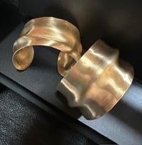 Image 5 of Hammered, Textured, Brass Cuffs 