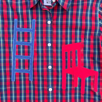 Image 2 of S CHRYSALIS x Funhouse Studio Chair + Ladder Shirt in Red