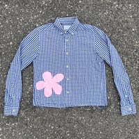 Image 1 of S CHRYSALIS x Funhouse Studio Flower Cutout Top in Navy