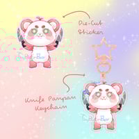 Image 1 of Pink Panda Panpan Knife Keychain Charm SALE