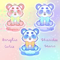 Image 2 of Cutie Bear Bow Acrylic Standee Note Holder