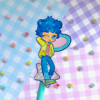 Image 2 of Panda Bear Human Chibi Clear Stickers