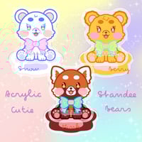 Image 3 of Cutie Bear Bow Acrylic Standee Note Holder