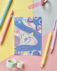 Image 3 of Blue Cat Pastel A6 Prints