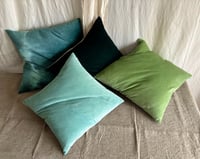 Image 2 of 518 - EAST END GREENS - hand dyed velvet with linen back