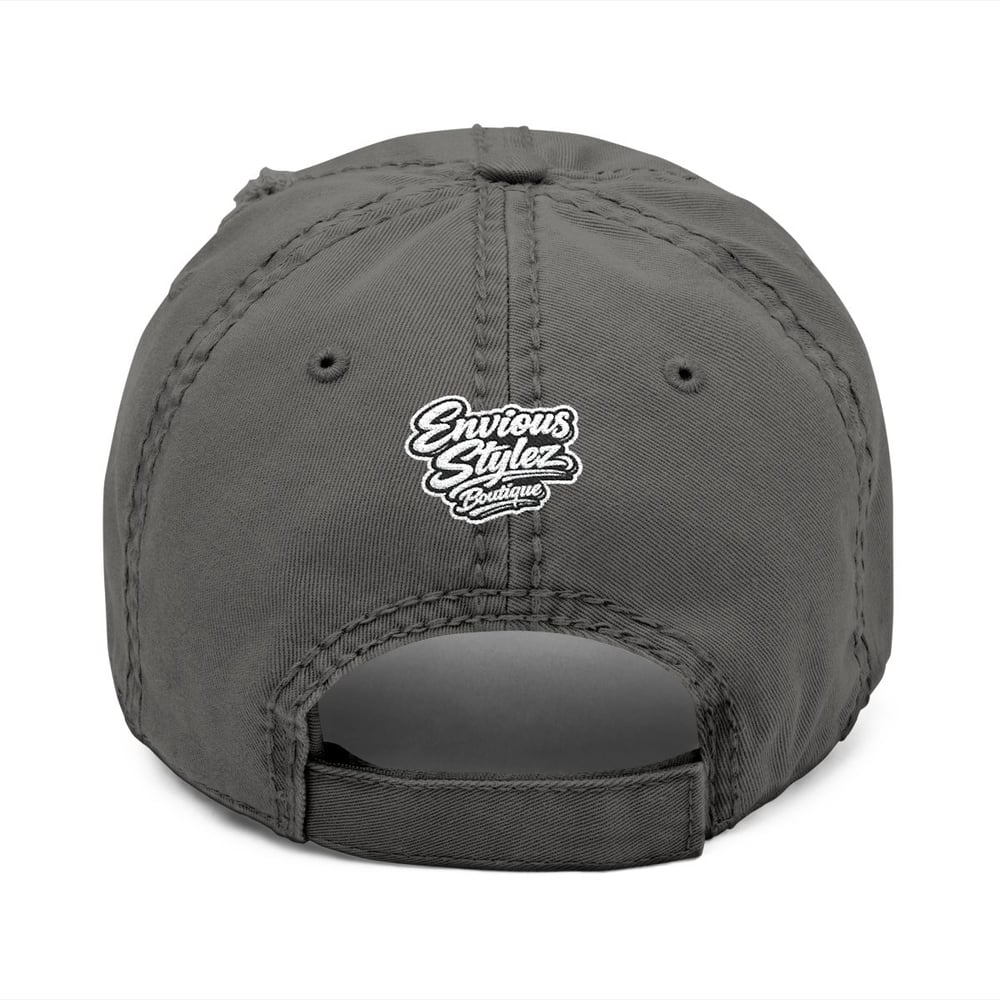 Image of Unisex Dope Distressed Dad Hat — Embroidered Retro Streetwear Cap
