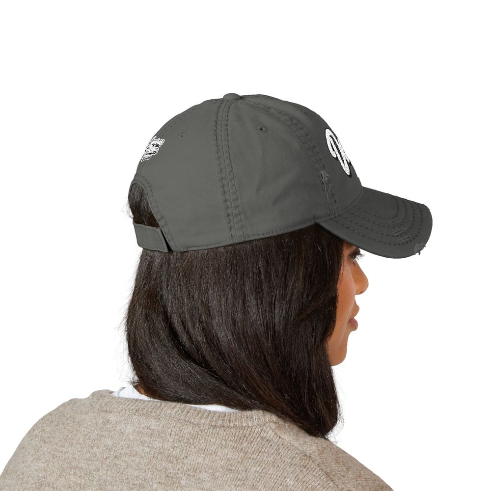 Image of Unisex Dope Distressed Dad Hat — Embroidered Retro Streetwear Cap