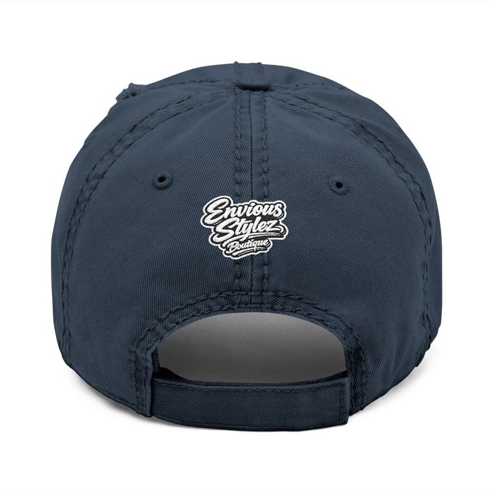 Image of Unisex Dope Distressed Dad Hat — Embroidered Retro Streetwear Cap
