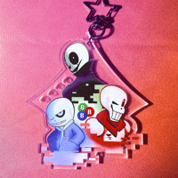 Acrylic Charm "Gaster, Sans and Papyrus (RGB)"