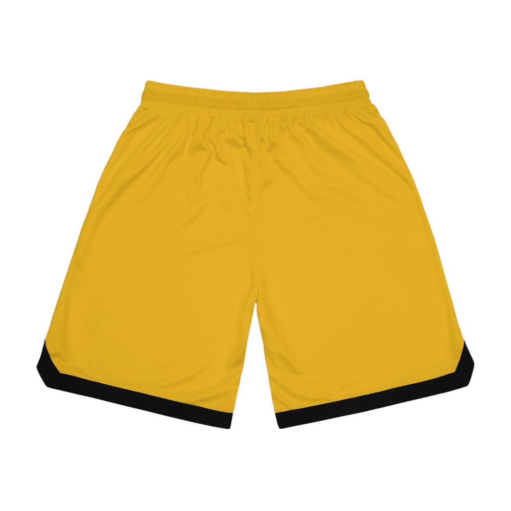Image of Handsome & Wealthy Basketball Shorts — Yellow Athletic Rib Shorts
