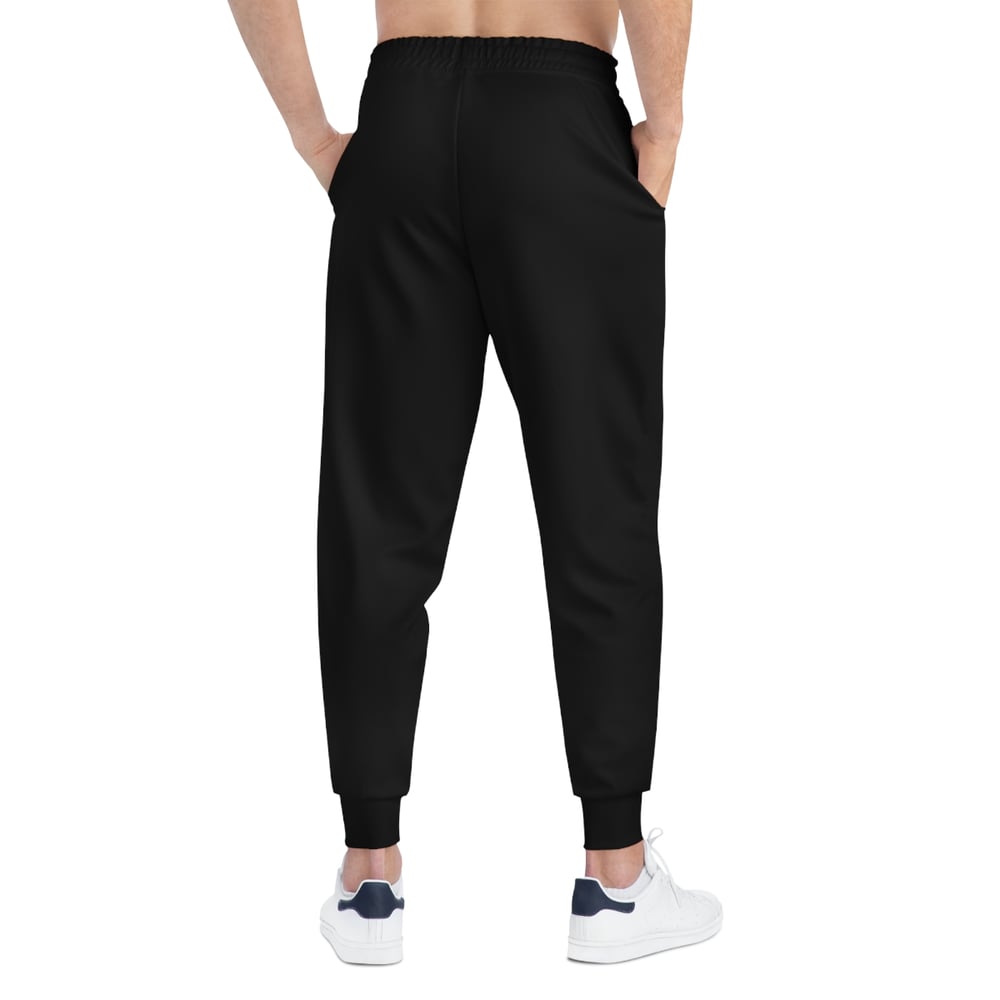 Image of Joggers — "Handsome & Wealthy" Script Athletic Sweatpants