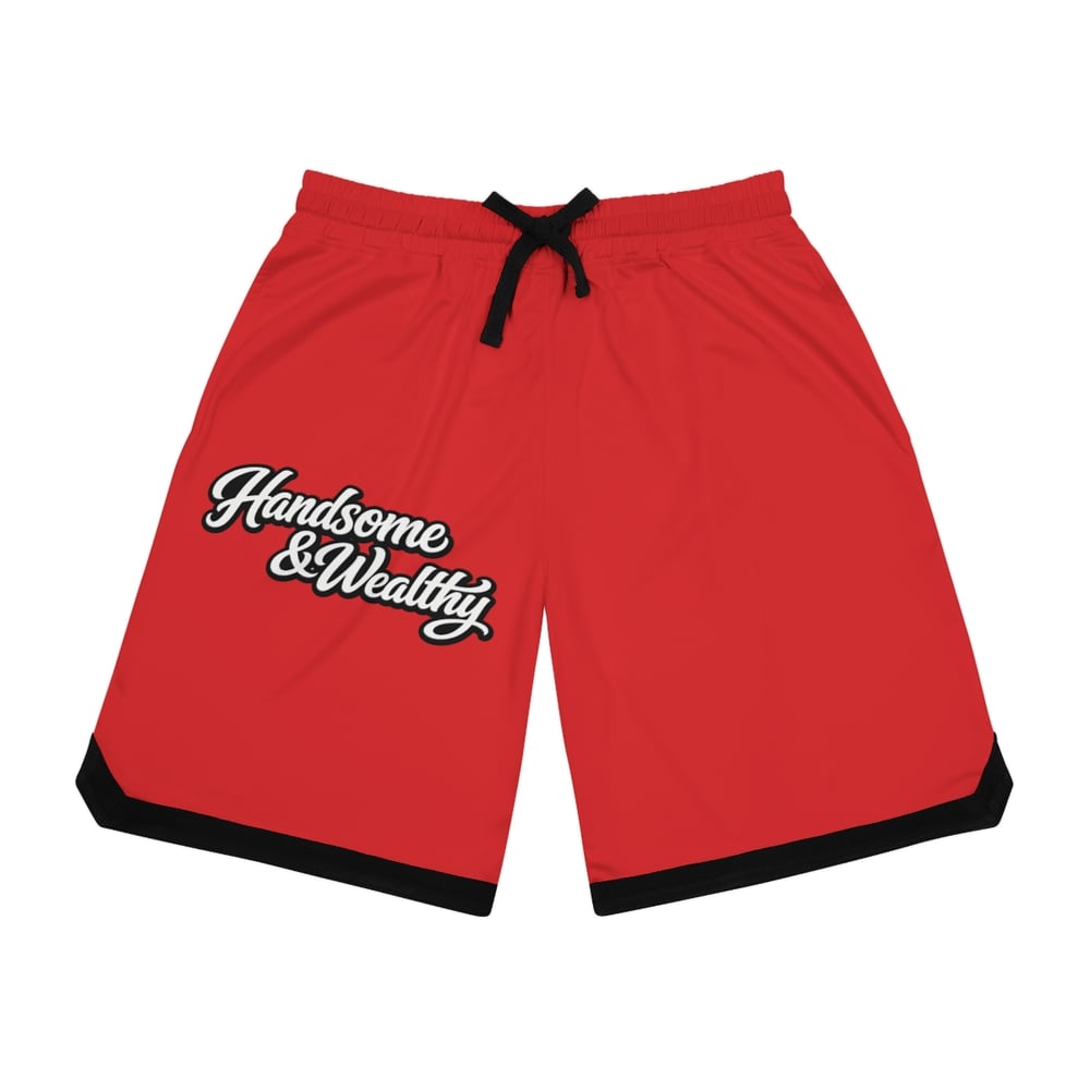 Image of Handsome & Wealthy Red Basketball Shorts