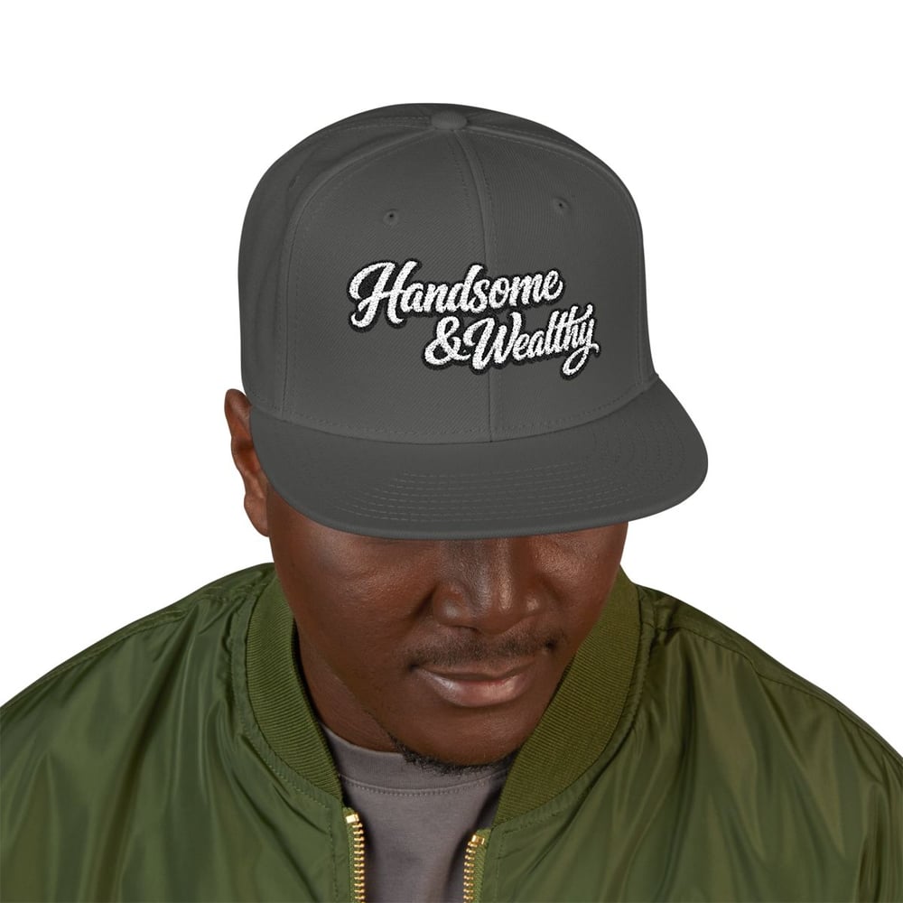 Image of Handsome & wealthy Embrace Wealthy Embroidered Snapback Hat