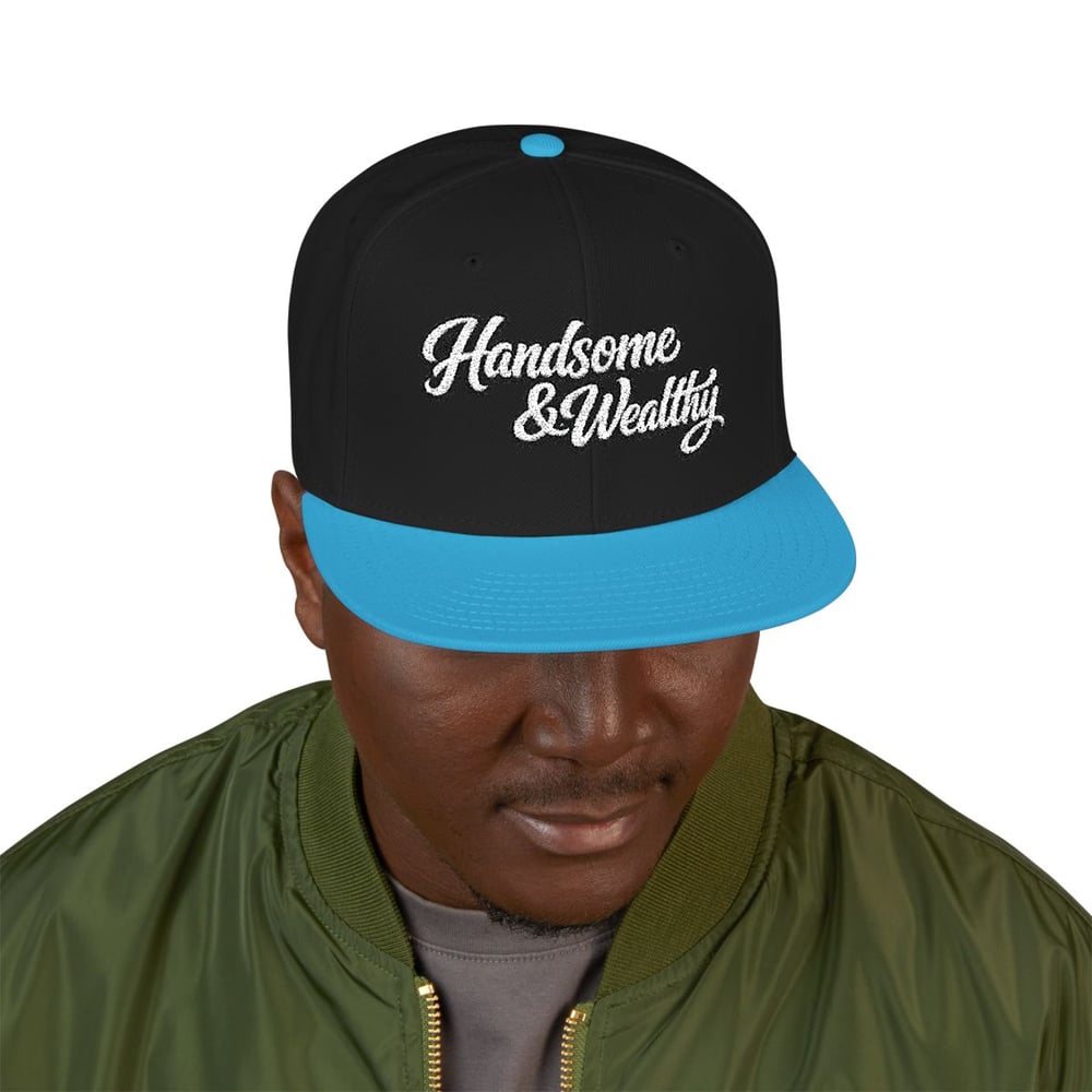 Image of Handsome & wealthy Embrace Wealthy Embroidered Snapback Hat