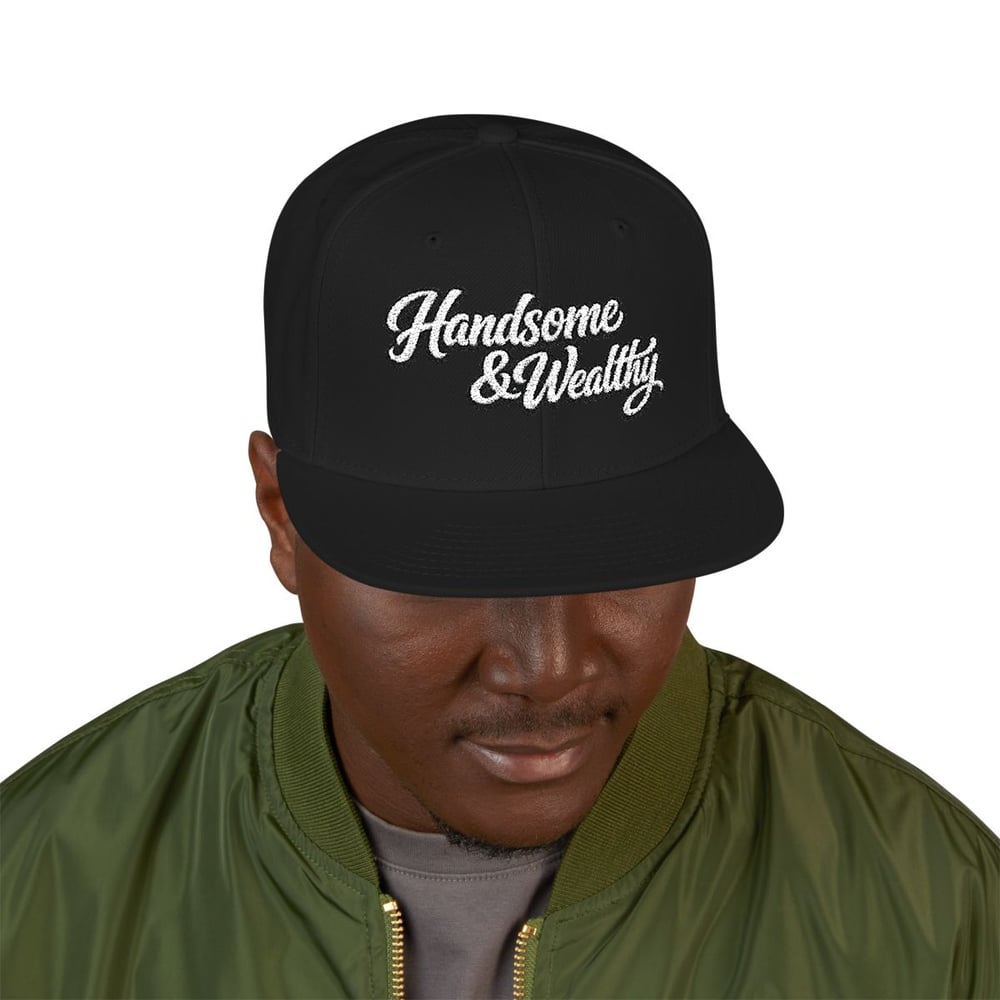 Image of Handsome & wealthy Embrace Wealthy Embroidered Snapback Hat