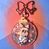 Image 1 of Shiny Acrylic Charm "Noelle in a Snow Globe"