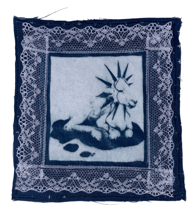 "LAMB" SUN PRINT LACE PATCH