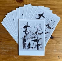 Kunstpostkarte "Haus im Wald"