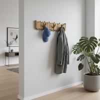 Image 2 of Flip Down slim hooks coat rack