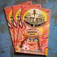 Image 2 of TANK GIRL "SUMMER LOVE SENSATION" 35th ANNIVERSARY COMIC - HEWLETT & MARTIN - badge, sticker, card