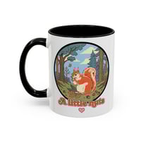 Image 2 of "A Little Nuts" Cute Woodland coffee mug  11/15oz