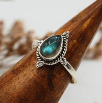 Image 1 of Nova Labradorite Teadrop Ring