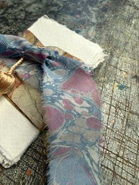 Image 3 of Khadi paper wrapped with vintage marbled leather