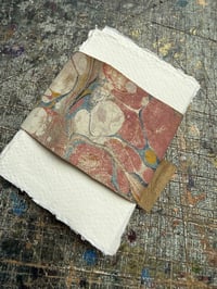 Image 5 of Khadi paper wrapped with vintage marbled leather