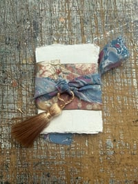 Image 6 of Khadi paper wrapped with vintage marbled leather