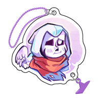 Image 1 of Magnetic Acrylic Charm "Goth"
