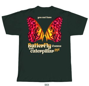 Image of Butterfly Convos (Forest Green T-Shirt)
