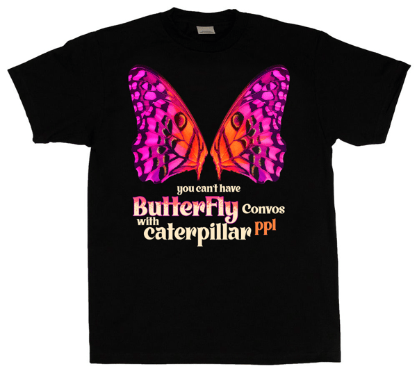 Image of Butterfly Convos (Black T-Shirt)