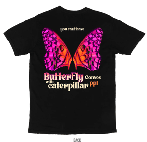 Image of Butterfly Convos (Black T-Shirt)