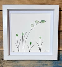 Seaglass birds on reeds 