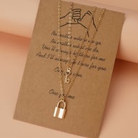 Image 3 of A Matching Set Lock N Key Pendant Necklace 
