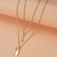 Image 5 of A Matching Set Lock N Key Pendant Necklace 