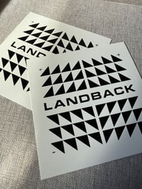 Image 2 of Landback 6" x 6" Print - Black on White